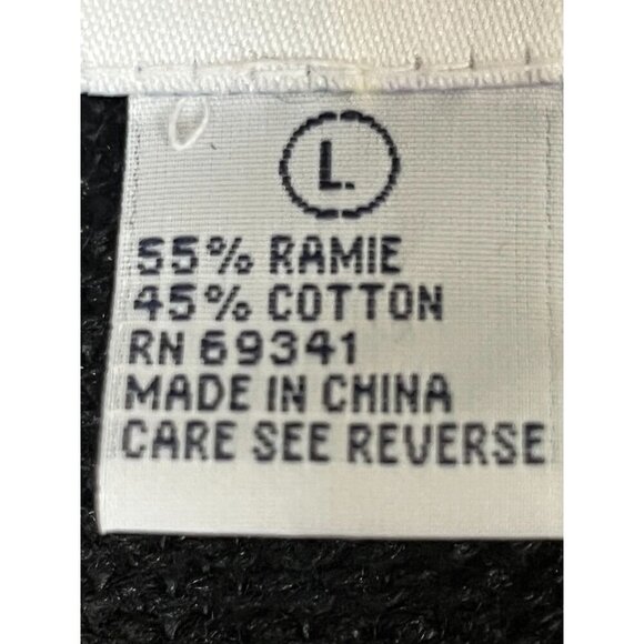 Retro Floral Sweater Vest L Black Beaded Sequin Classic Chic Preppy Old Money - Picture 10 of 12